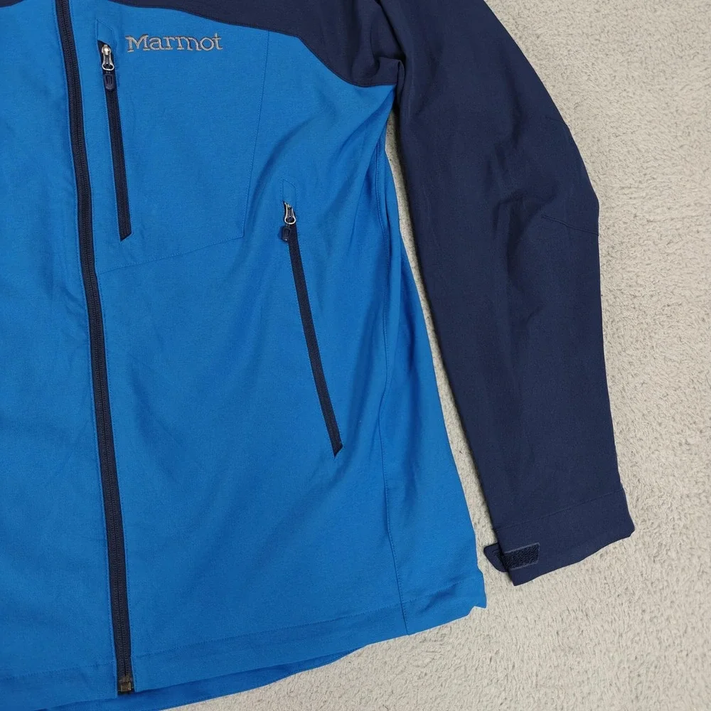 Marmot Jacket Mens XL Blue Navy Softshell M3 Lightweight Full Zip Outdoor Hiking